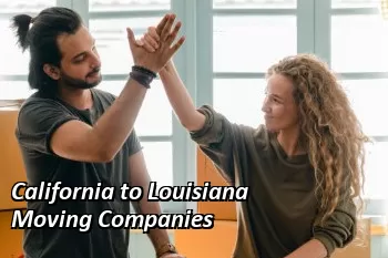California to Louisiana Moving Companies in Texas