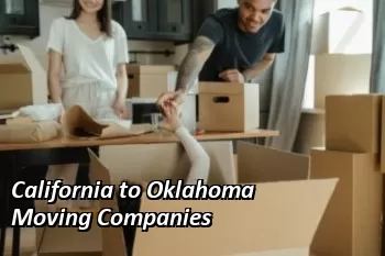 California to Oklahom Moving Companies in Texas
