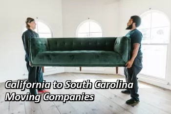 California to South Carolina Moving Companies