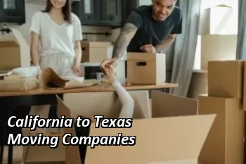 California to Texas Moving Companies